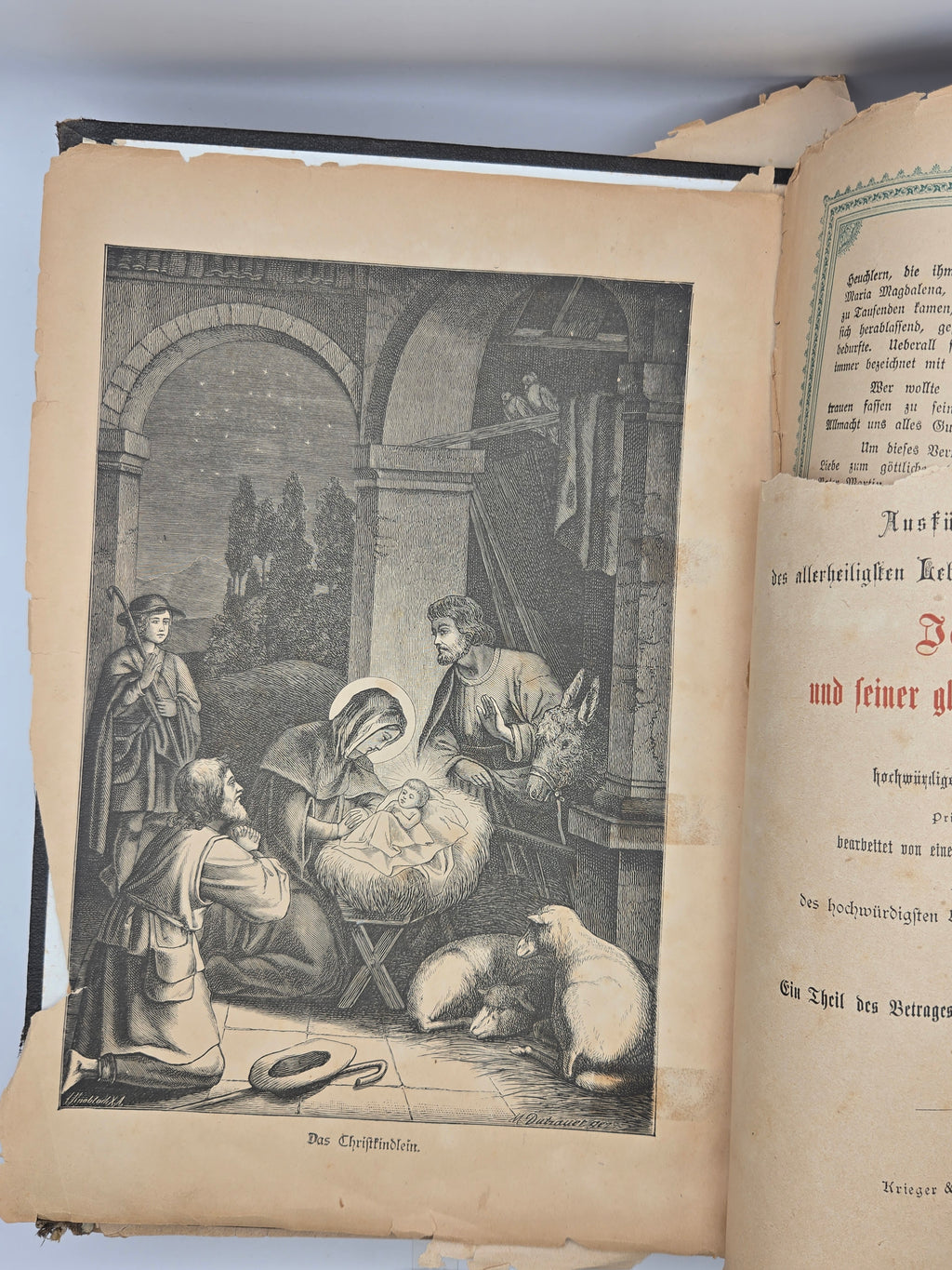 Antikes Katholisches Grosswerk "Das grosse Leben Christi"