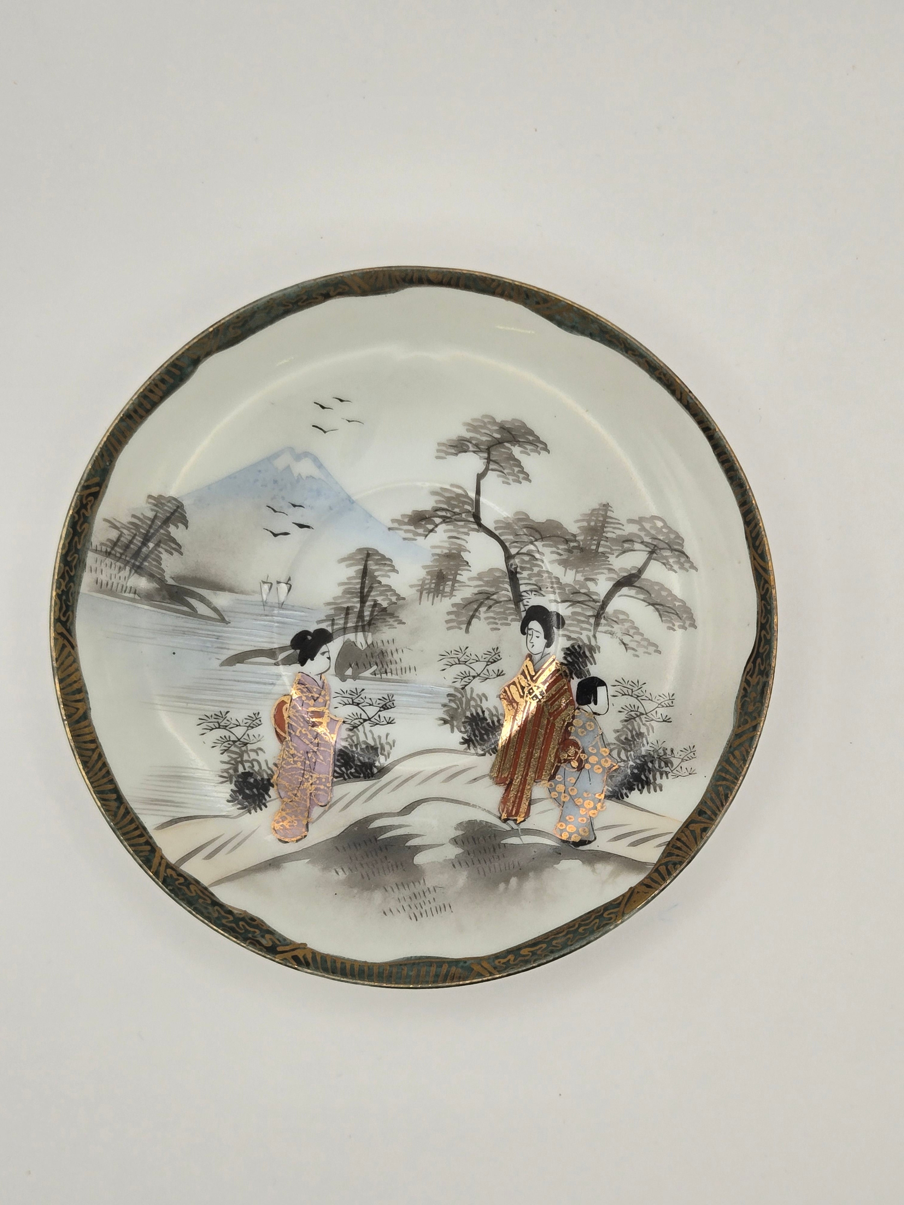 Japanisches Porzellan Teeservice Geisha Motiv