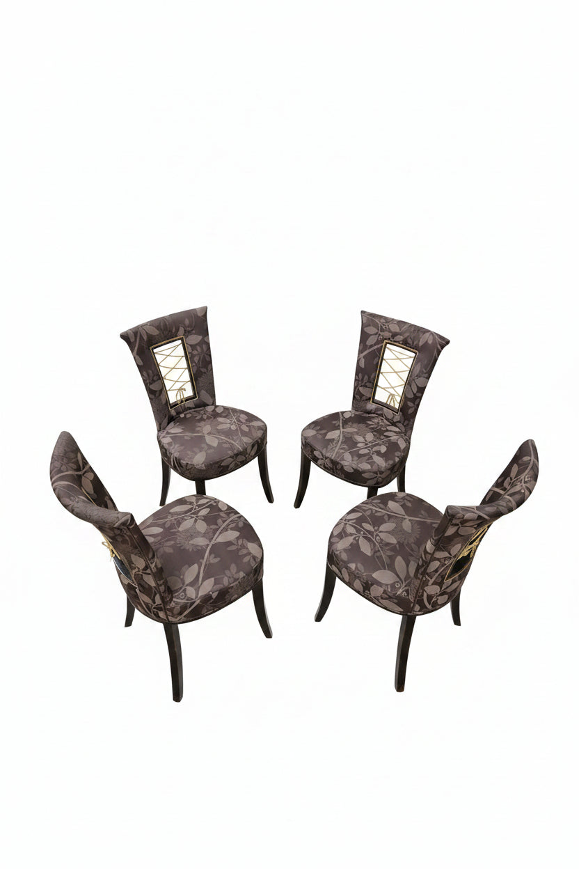 Elegante Polsterstuhl Set 4-teilig