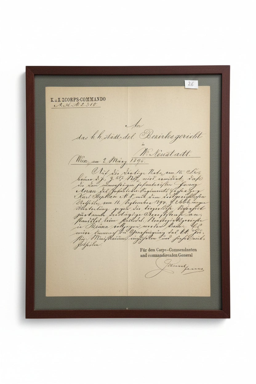 Brief des Generals — Wien 1895