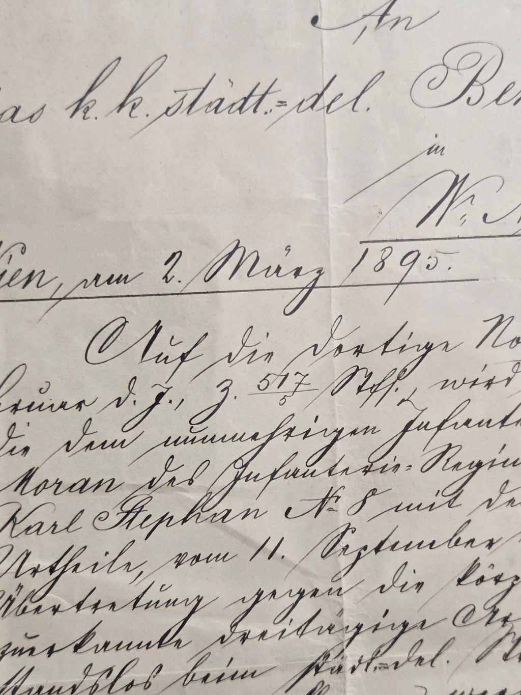 Brief des Generals — Wien 1895