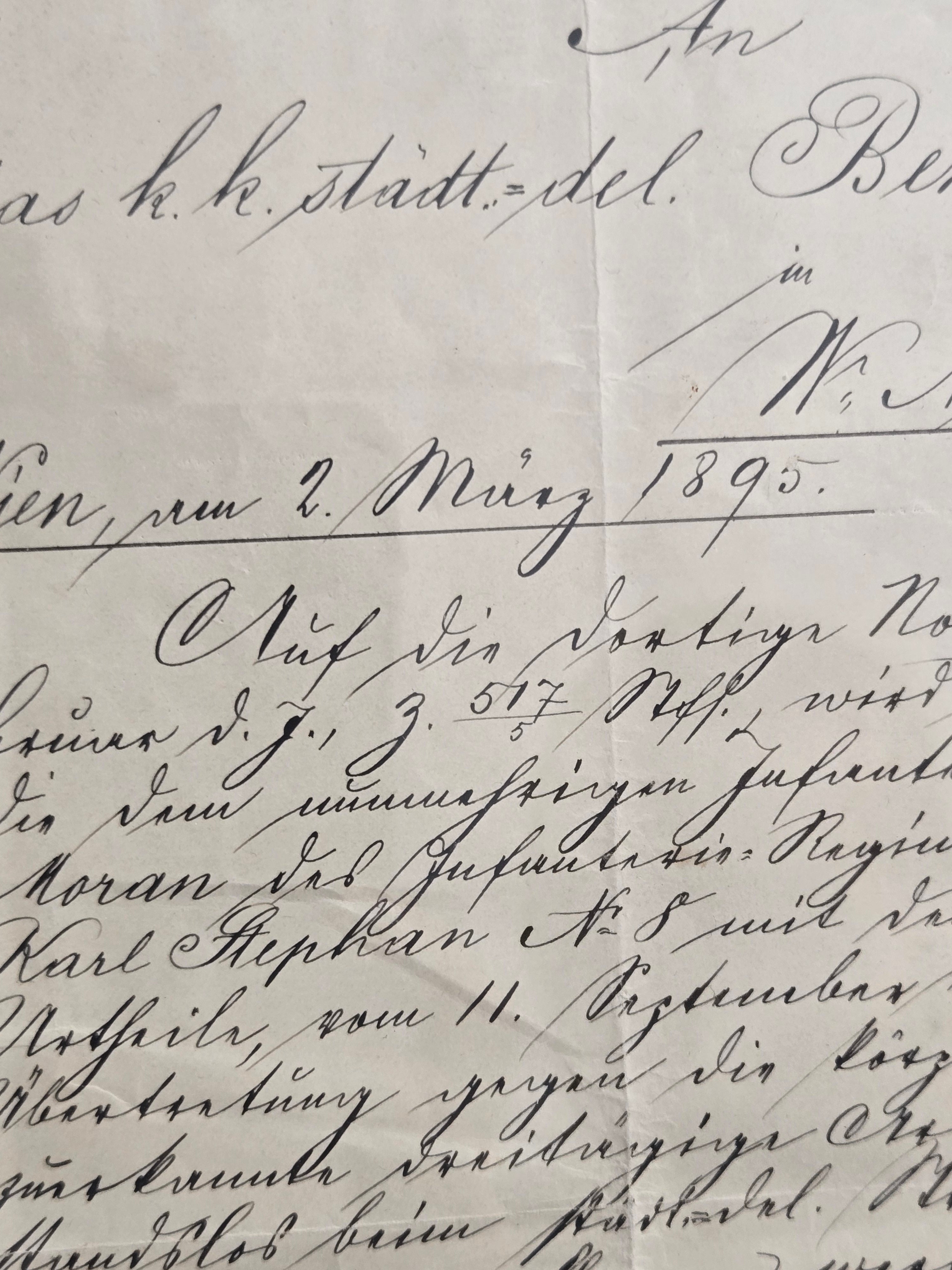Brief des Generals — Wien 1895
