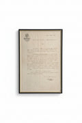Gerichtskanzlei Kanton Zug Originalbrief 1875 Handgeschrieben Gerahmt