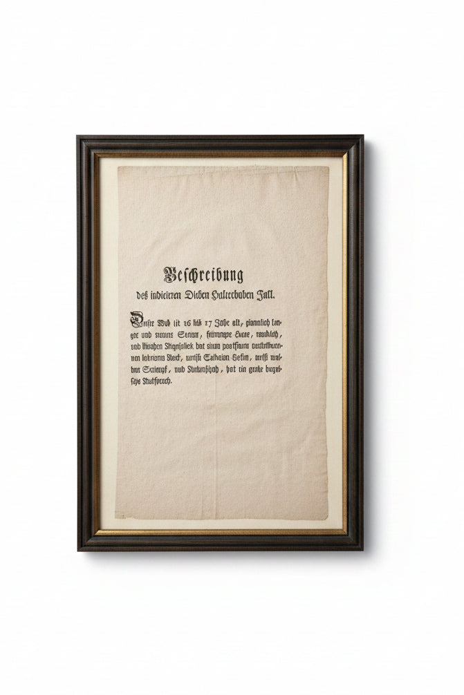 Steckbrief 1800 — Der Dieb Jakl