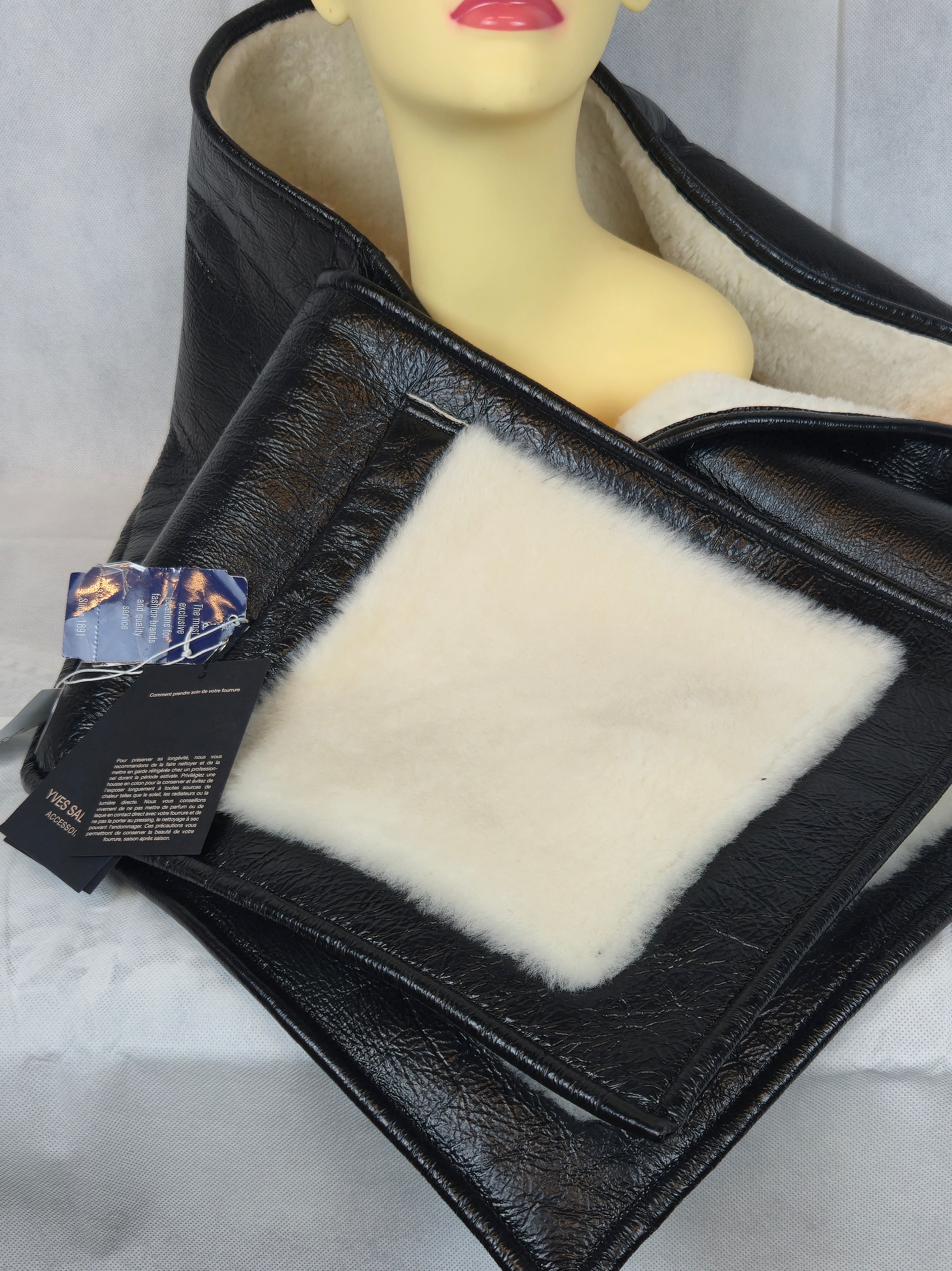 Yves Salomon Accessoires – Leder-Pelz Kragen