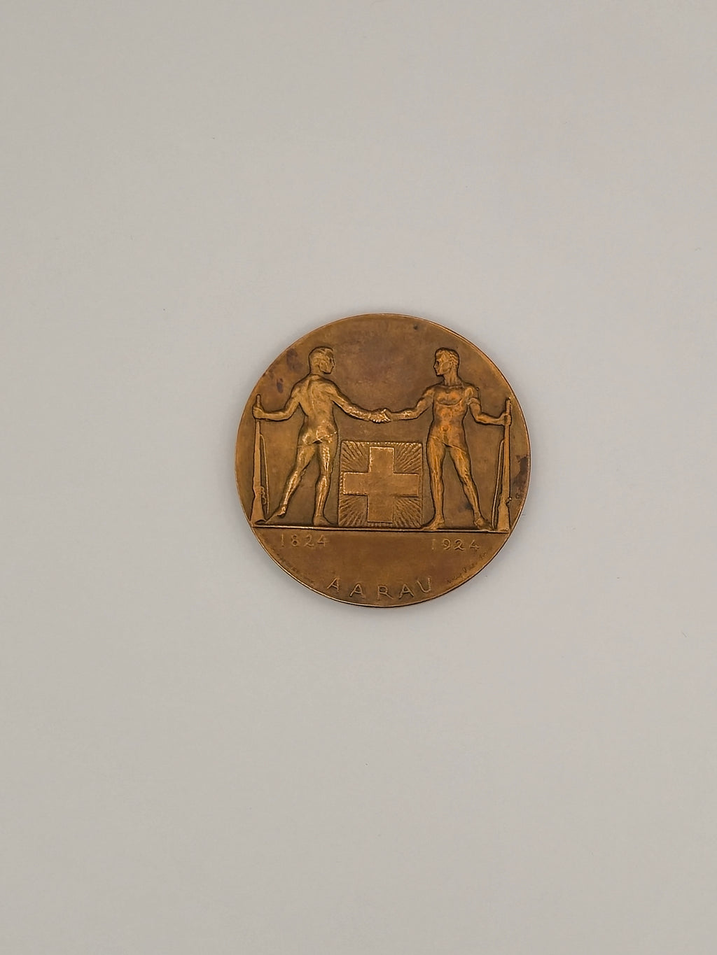 Bronzemedaille Jahrhundertfeier Schweiz. Schutzenverein 1924 Aarau