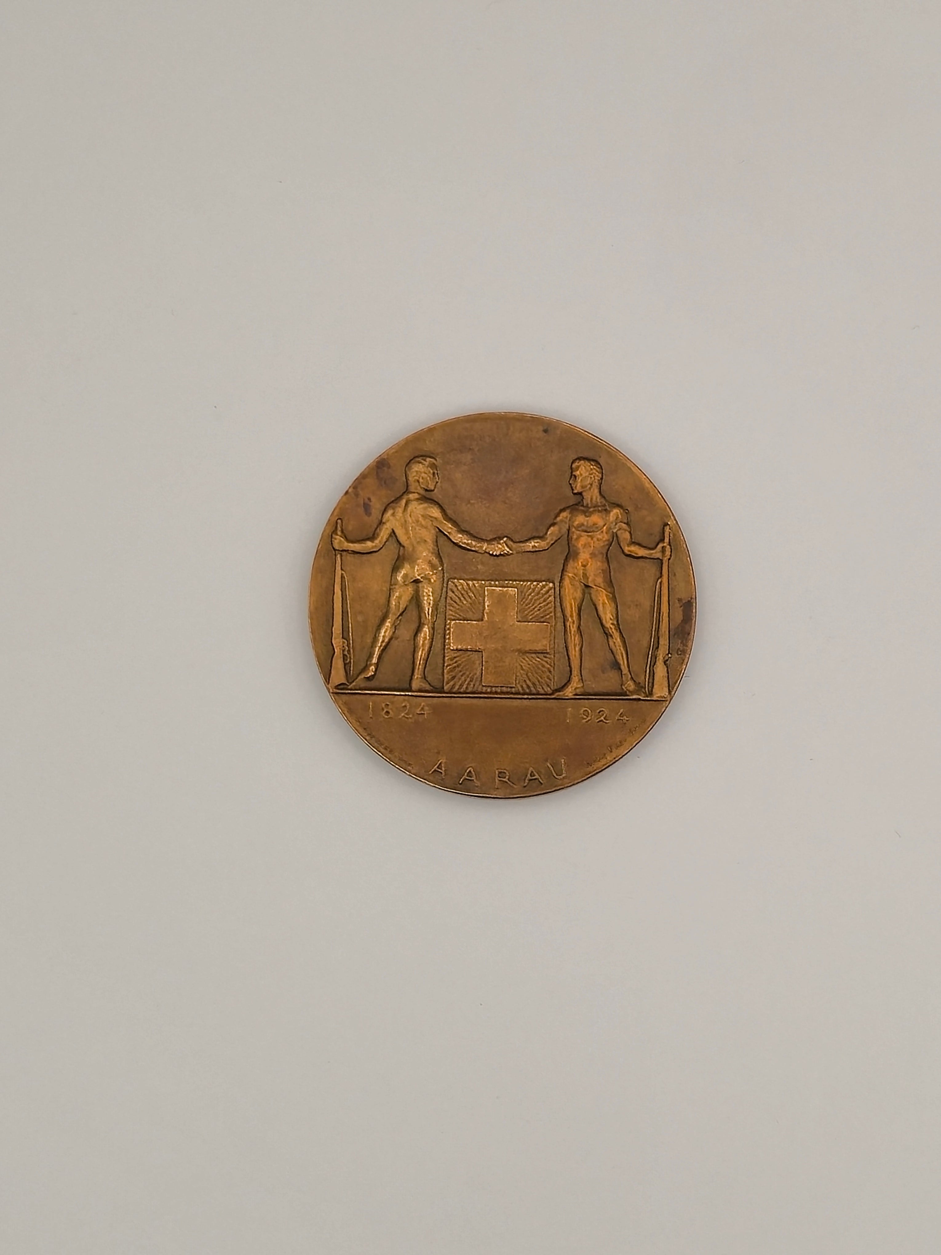 Bronzemedaille Jahrhundertfeier Schweiz. Schutzenverein 1924 Aarau