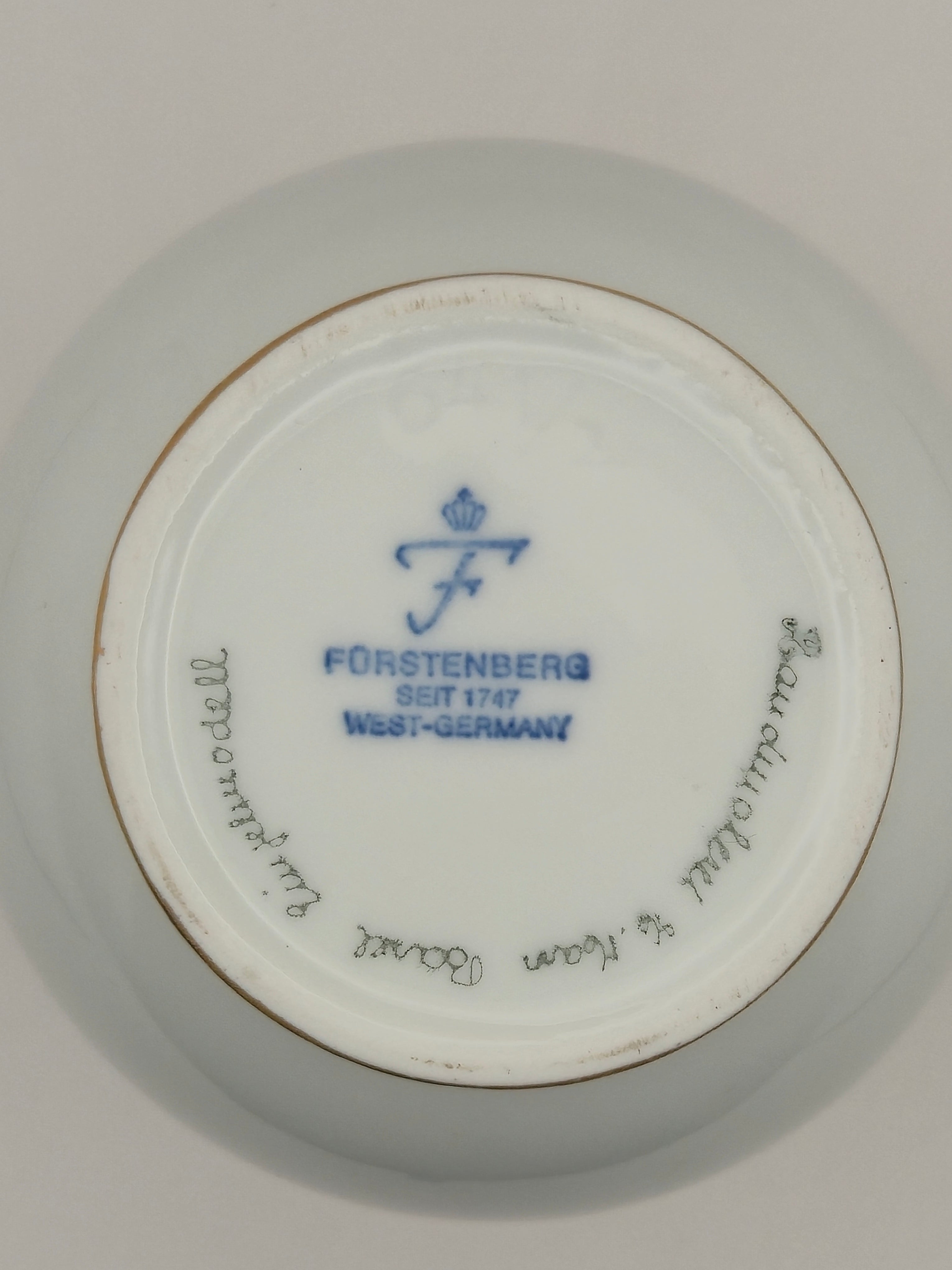 Fürstenberg Porzellan Kaffeekanne Blumendekor Gold