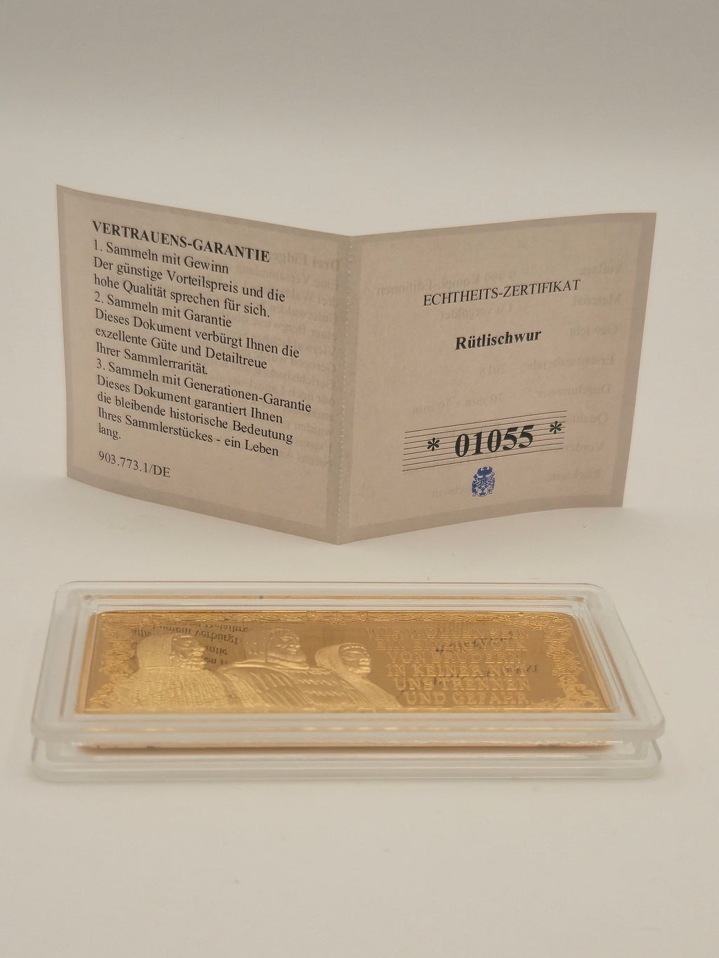 Goldbarren Drei Eidgenossen Rutlischwur Limitierte Edition 2018