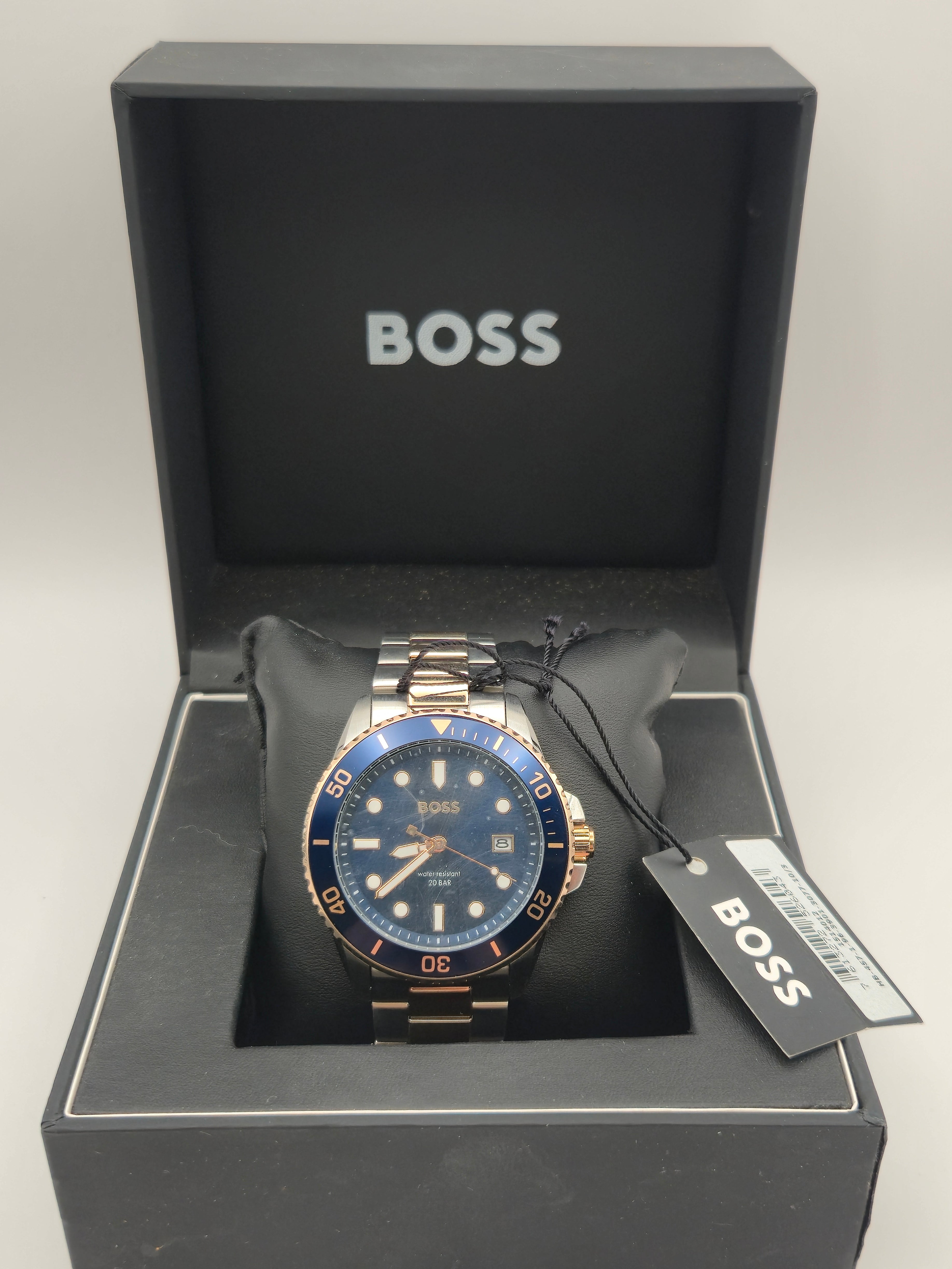 Hugo Boss Herrenuhr – Diver Blue Rosegold