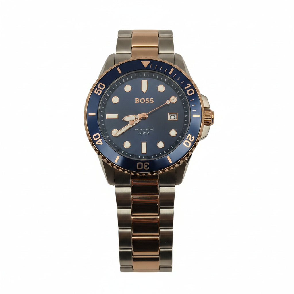 Hugo Boss Herrenuhr – Diver Blue Rosegold
