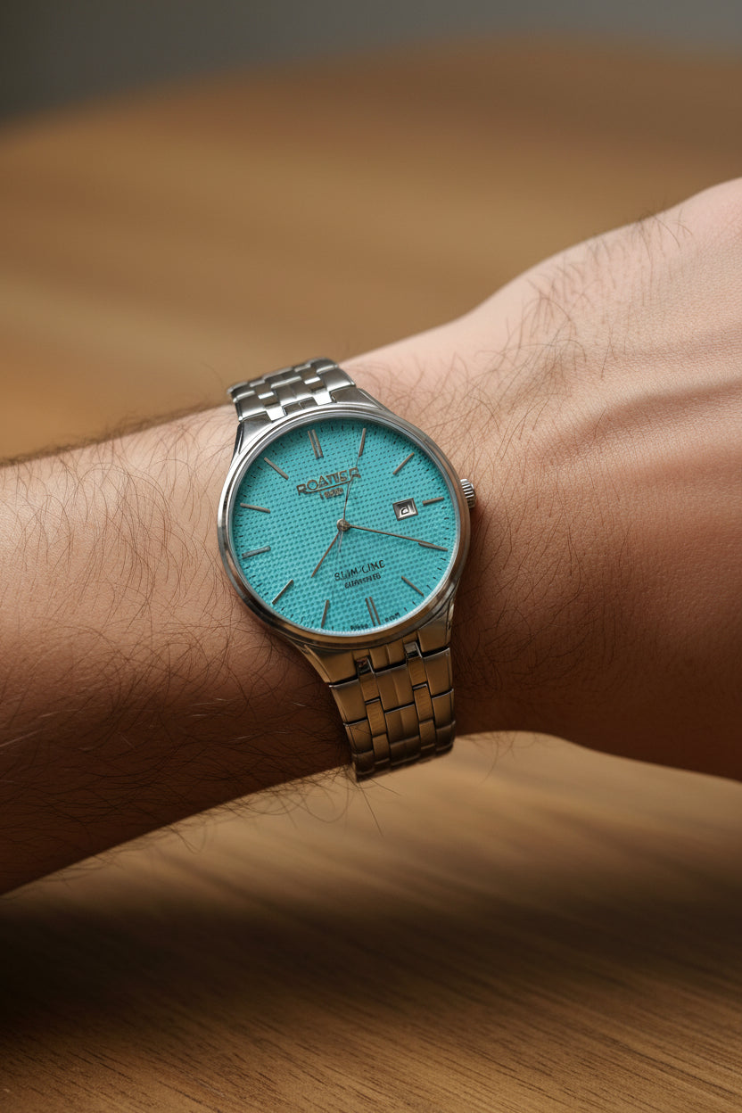 Roamer 1888 Slim-Line Sapphire – Tiffany Blau