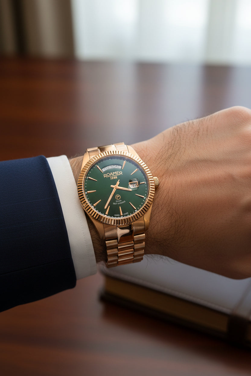 Roamer 1888 Rotor Self-Winding – Grün Roségold