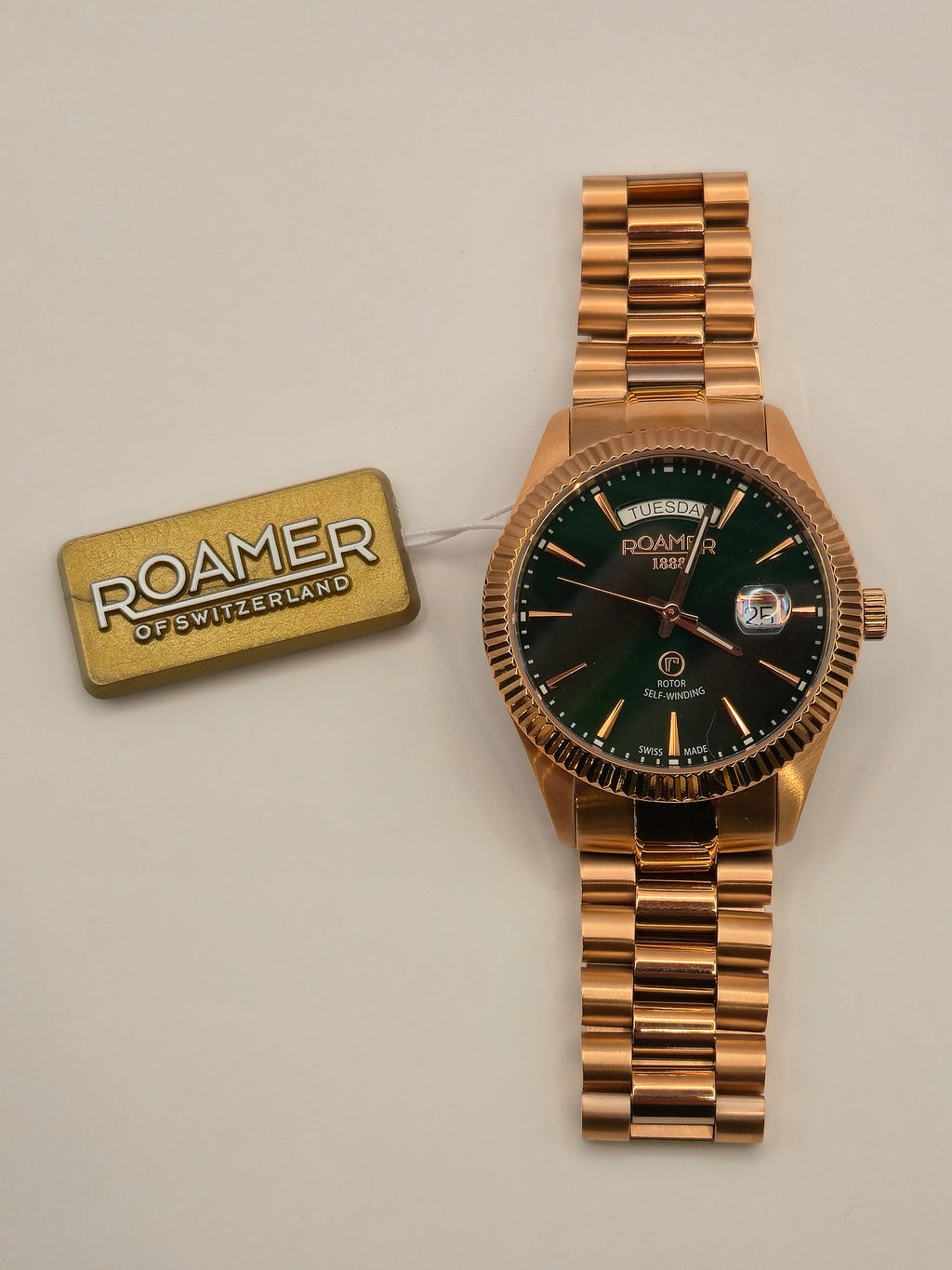 Roamer 1888 Rotor Self-Winding – Grün Roségold