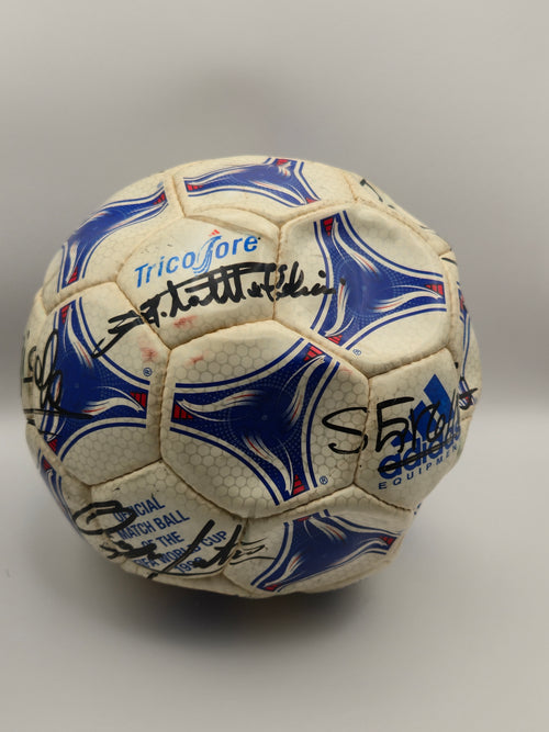 Adidas Tricolore FIFA WM 1998 Spielball AC Milan Teamsigniert