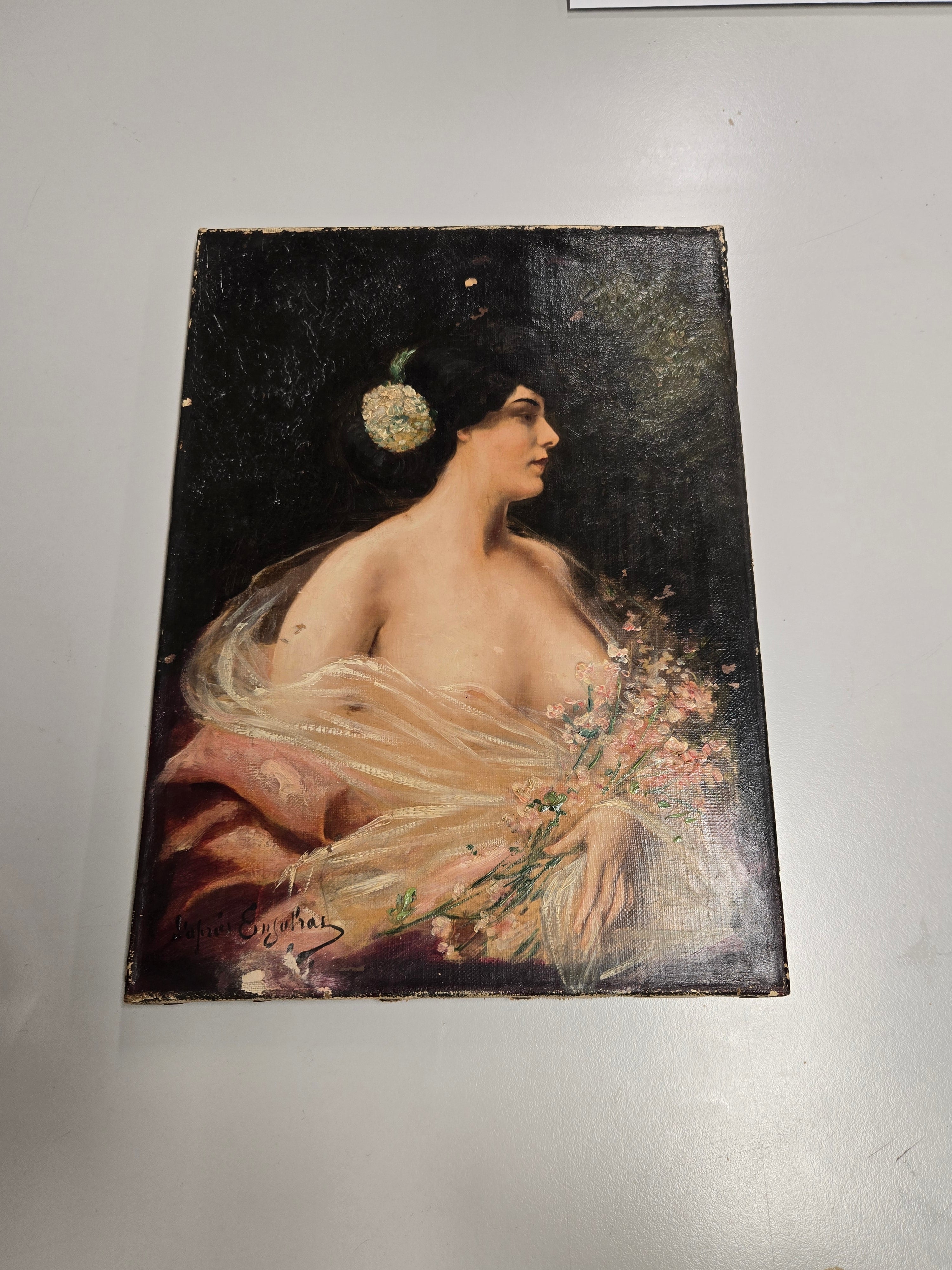 Olgemalde Frauenakt d'apres Enjolras