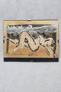 Mischtechnik Liegender Weiblicher Akt Querformat Schwarz-Beige