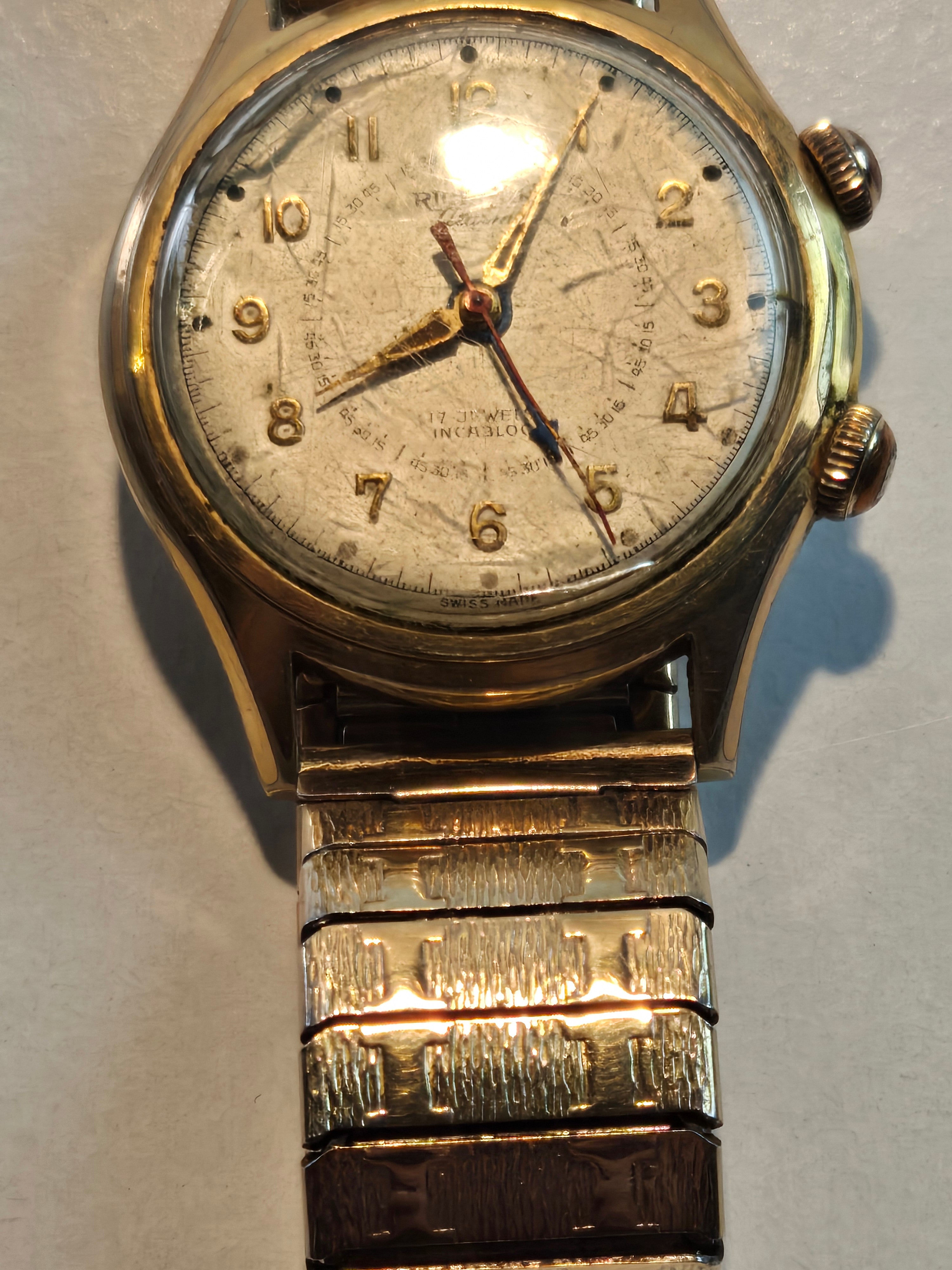 Richard Alarm Vintage Armbanduhr – Swiss Made, 17 Jewels