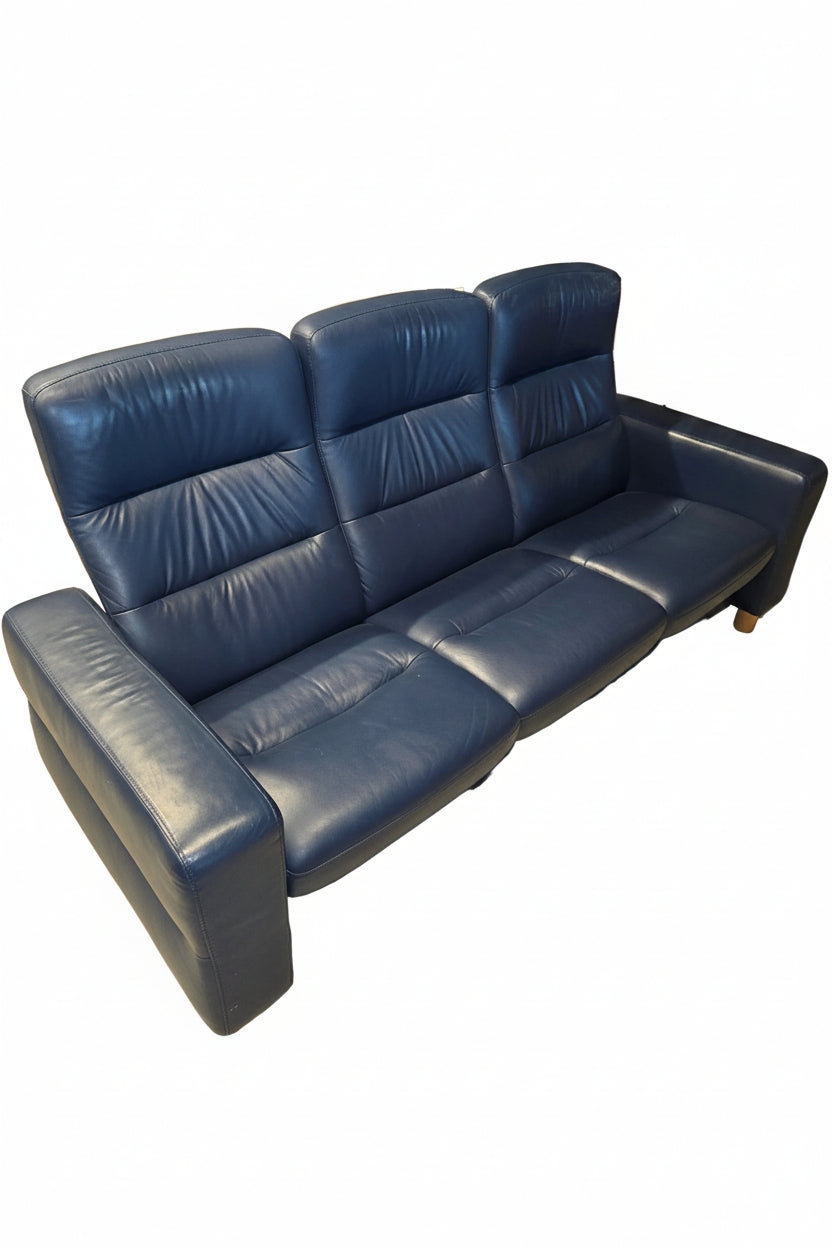 Stressless 3-Sitzer Ledersofa – Marineblau, Ekornes