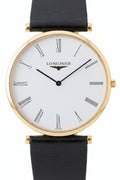 Longines La Grande Classique – Herrenuhr – Gelbgold PVD – Schwarzes Lederband – Swiss Made – Mit Originalbox