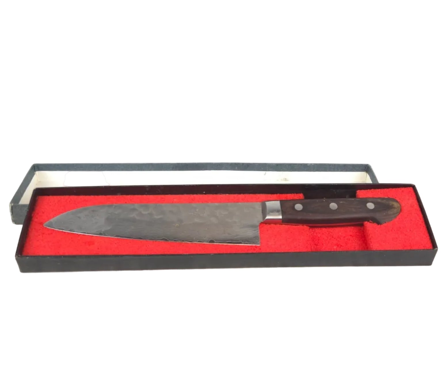 Japanisches Damast-Küchenmesser – Santoku – Handgehämmert – Hergestellt in Japan