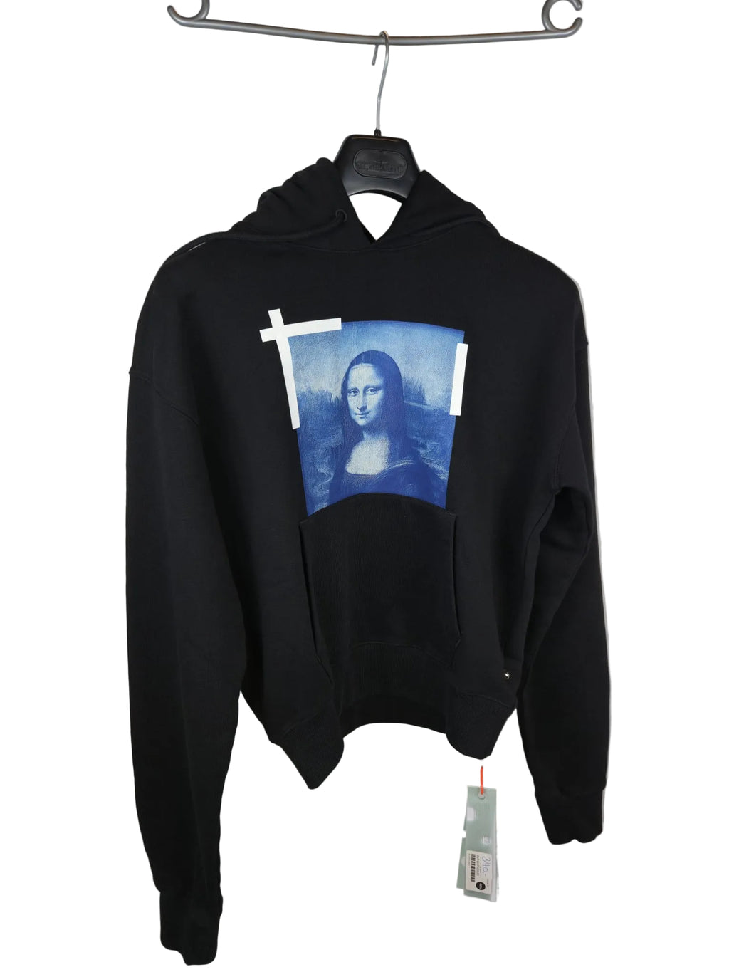 Off-White™ Hoodie „Mona Lisa" – NEU – Schwarz/Blau – PERMANENT Collection – Größe L – Original Hangtag