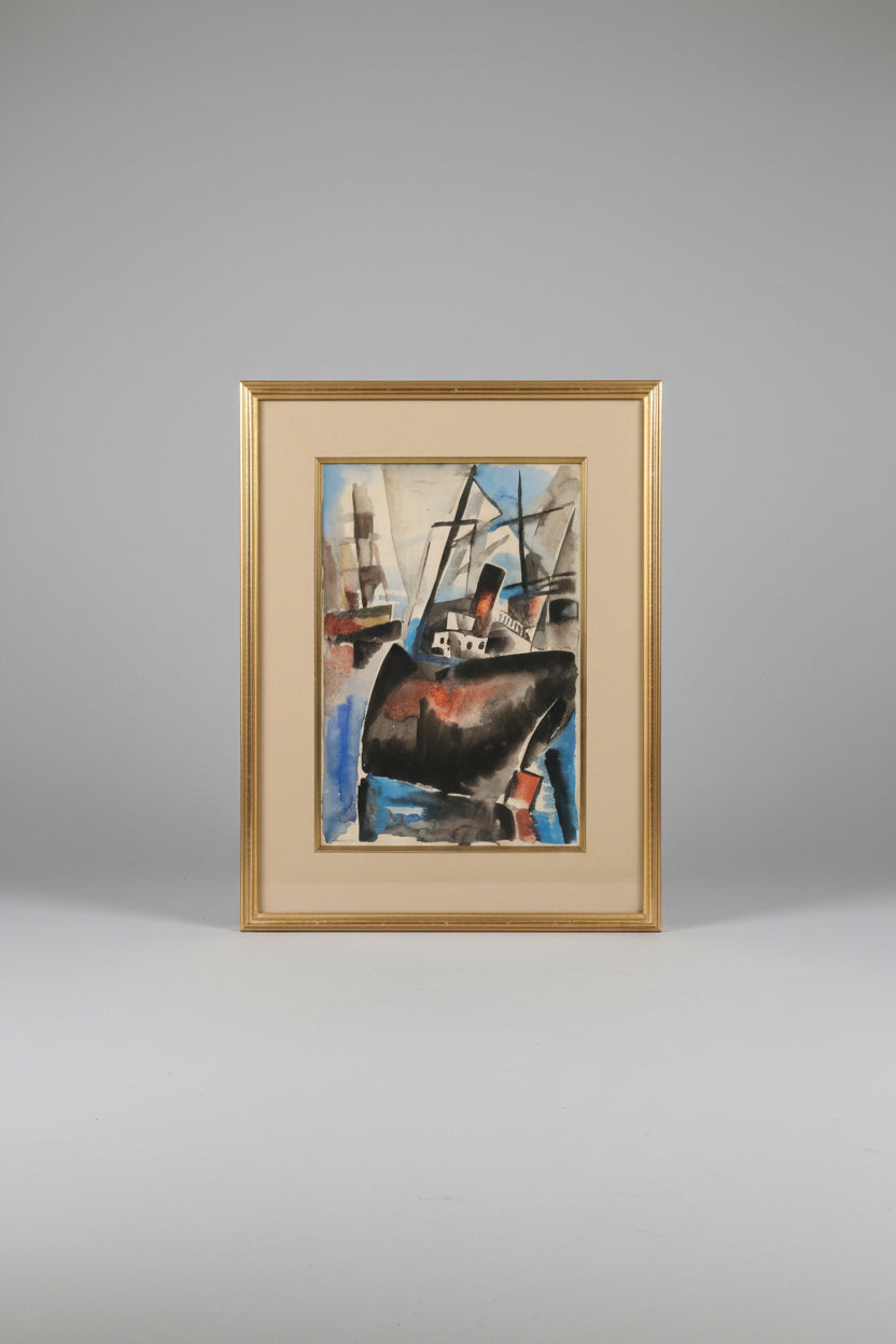 Gustave Buchet – Das im Hafen gestrandete Frachtschiff