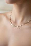 Antique Gold Necklace - Baroque Ornament Links - Vintage Collier - Yellow Gold - Handmade