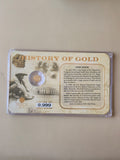 Goldmünze Fort Knox – 0,5g Gold 585 – American Mint – Limitierte Auflage 9.999 – Geschichte des Goldes Set