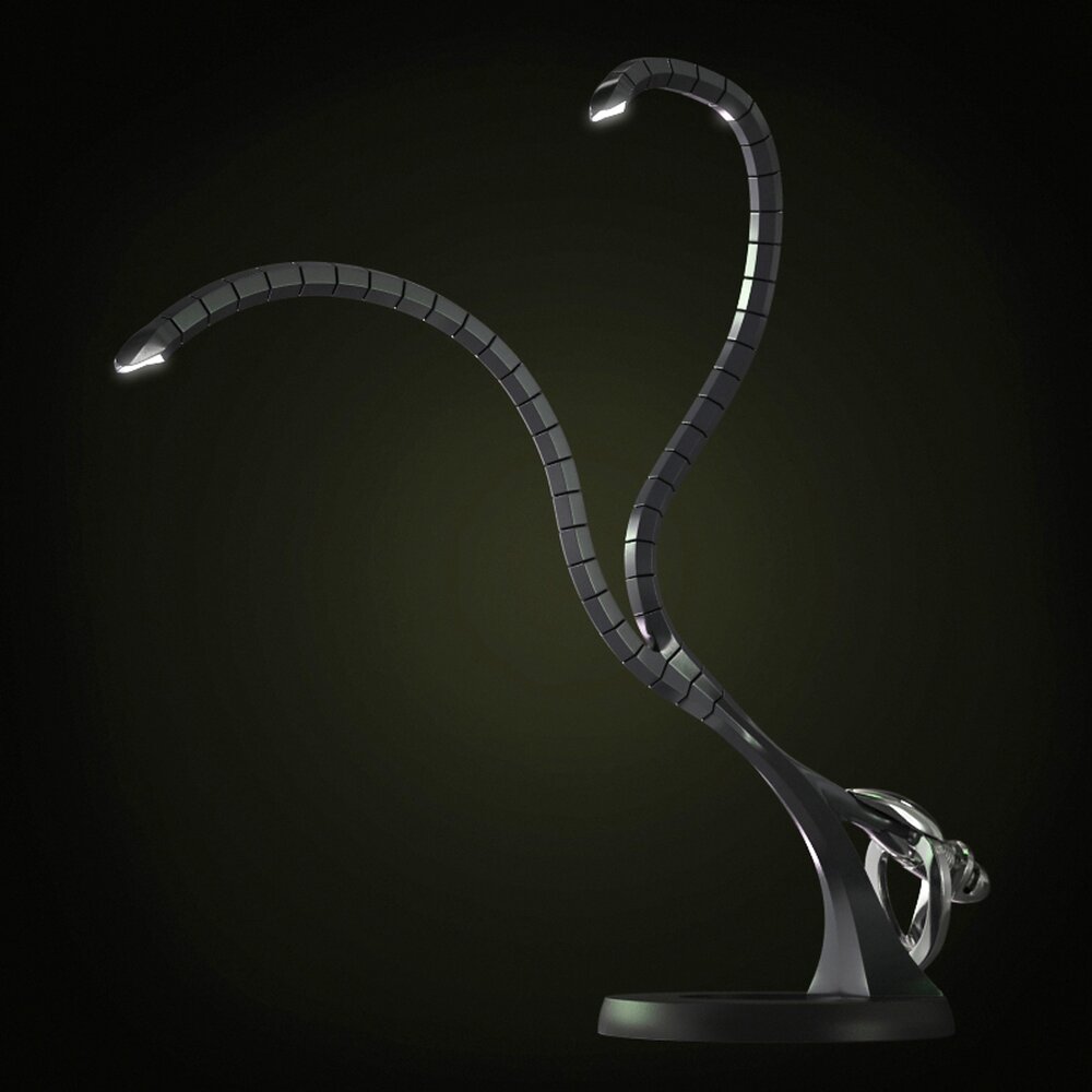 Lumina Italia Design-Schreibtischlampe Doppelarm Flexibel Made in Italy