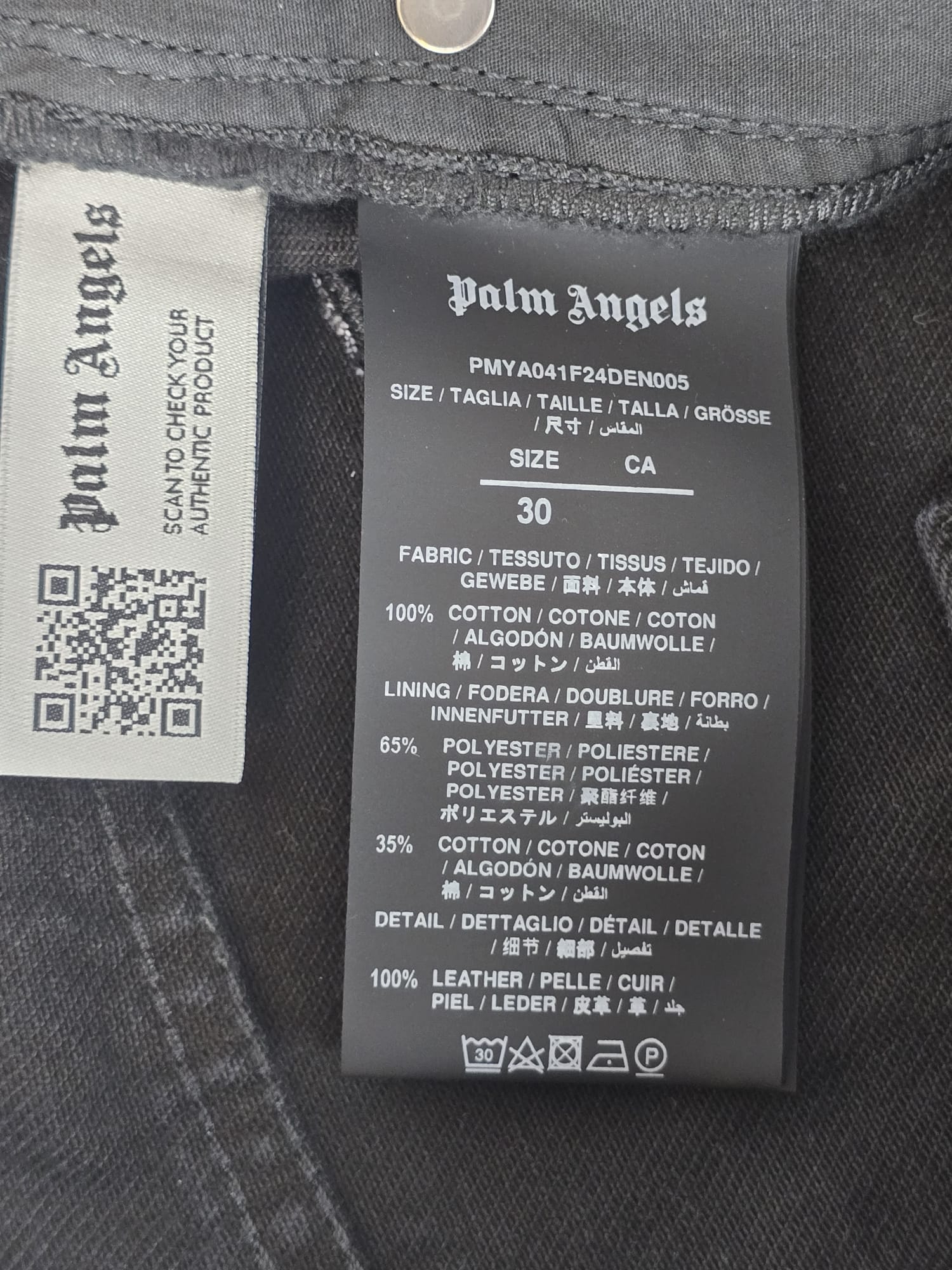 Palm Angels Denim Jeans Schwarz