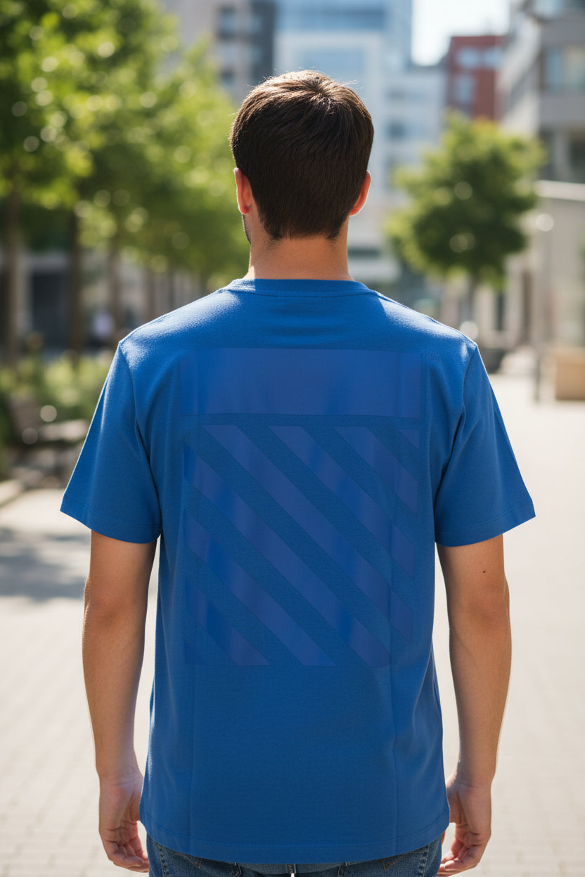 Off-White™ Seasonal Diagonal T-Shirt Blau