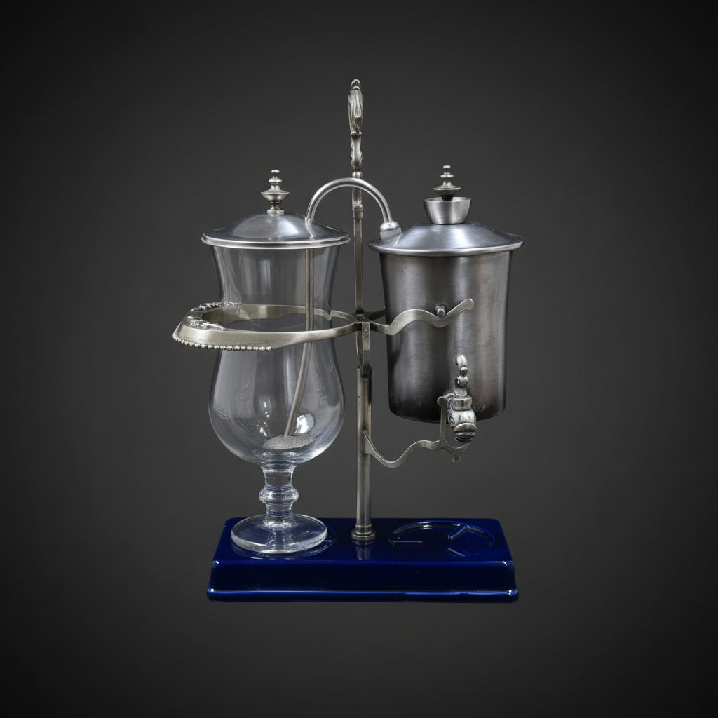 Royal Belgian Siphon Kaffeemaschine Vintage Kobaltblau