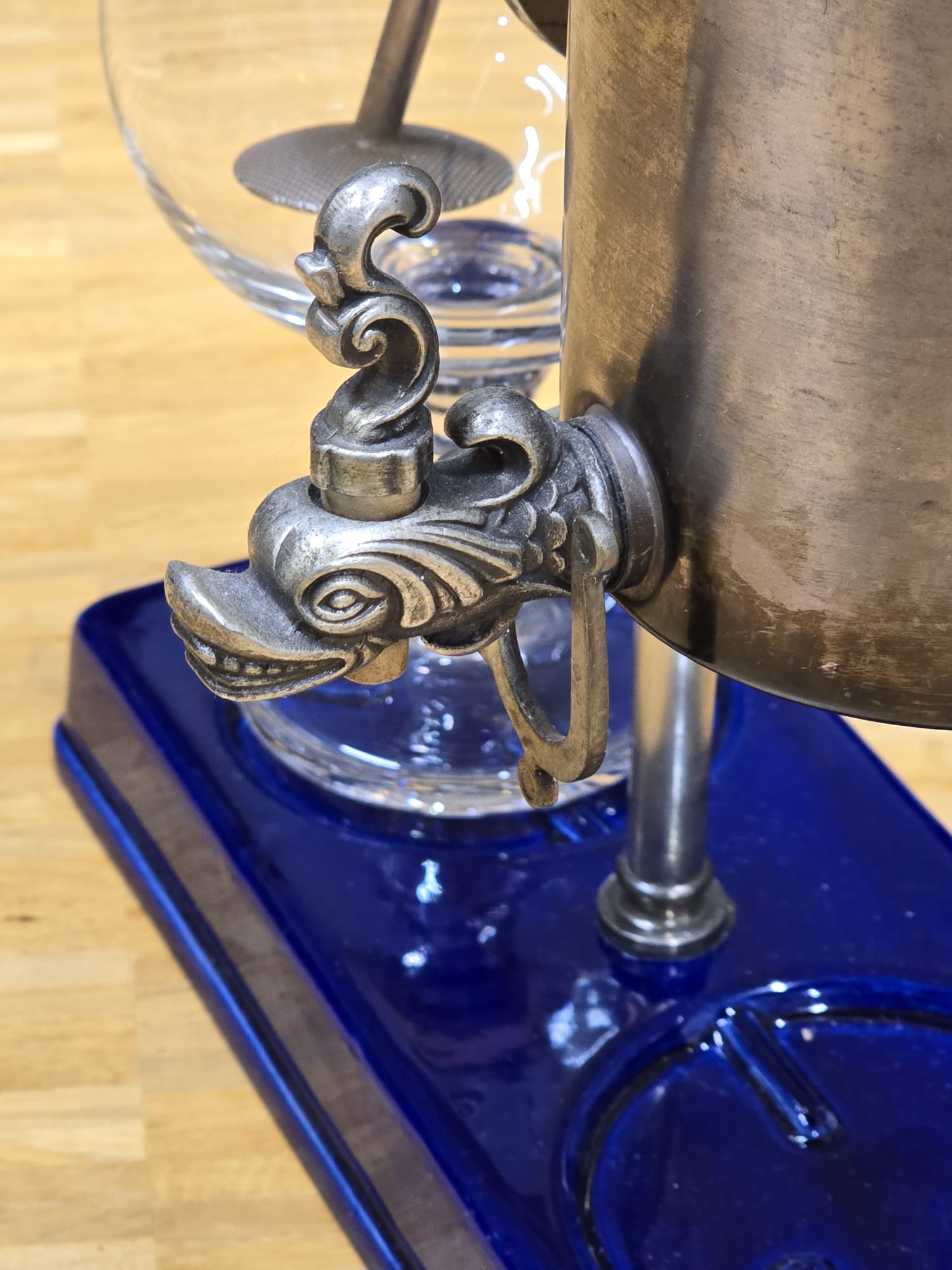 Royal Belgian Siphon Kaffeemaschine Vintage Kobaltblau