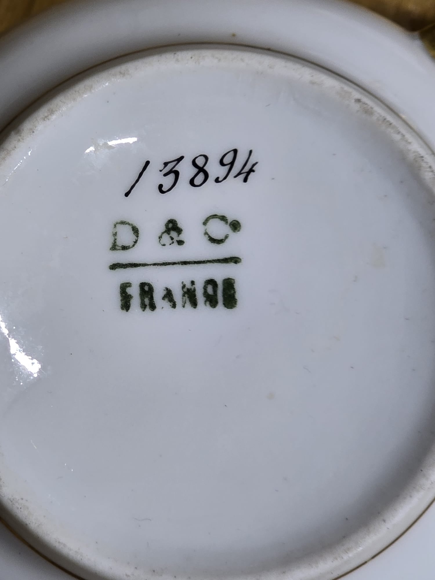 Delinières & Co Limoges Kaffeeservice 3-teilig Blumendekor Gold