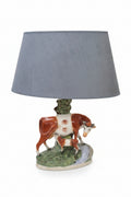 Vintage Porzellan Tischlampe – Kuh Figur