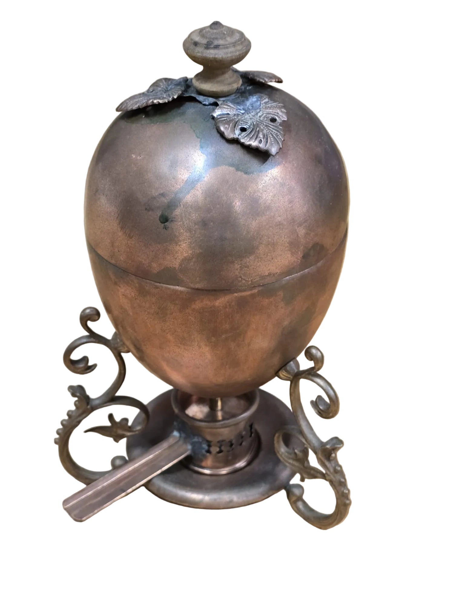 Antiker Kupfer Eierwarmer Jugendstil um 1890