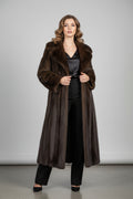 Luxury Vintage Fur Coat Dark Brown