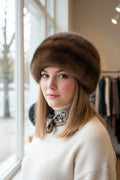 Luxury Vintage Fur Hat Dark Brown