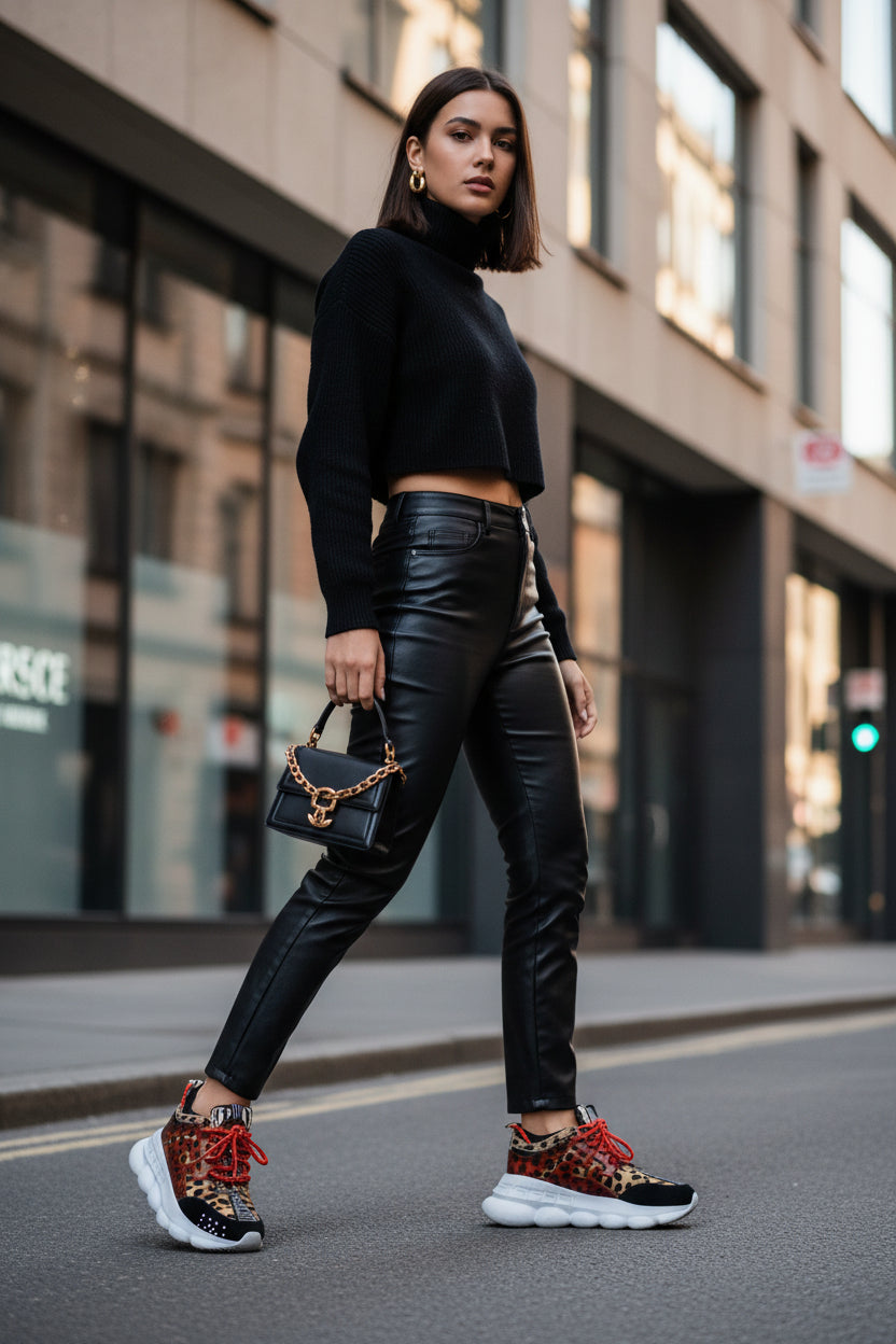 Versace Chain Reaction Sneaker Leopard