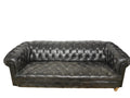 Chesterfield Ledersofa — Vintage Schwarz | British Classic