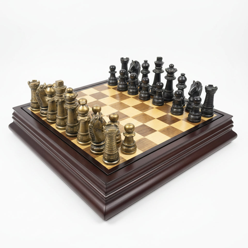BOMBAY Luxury Chess & Backgammon Set