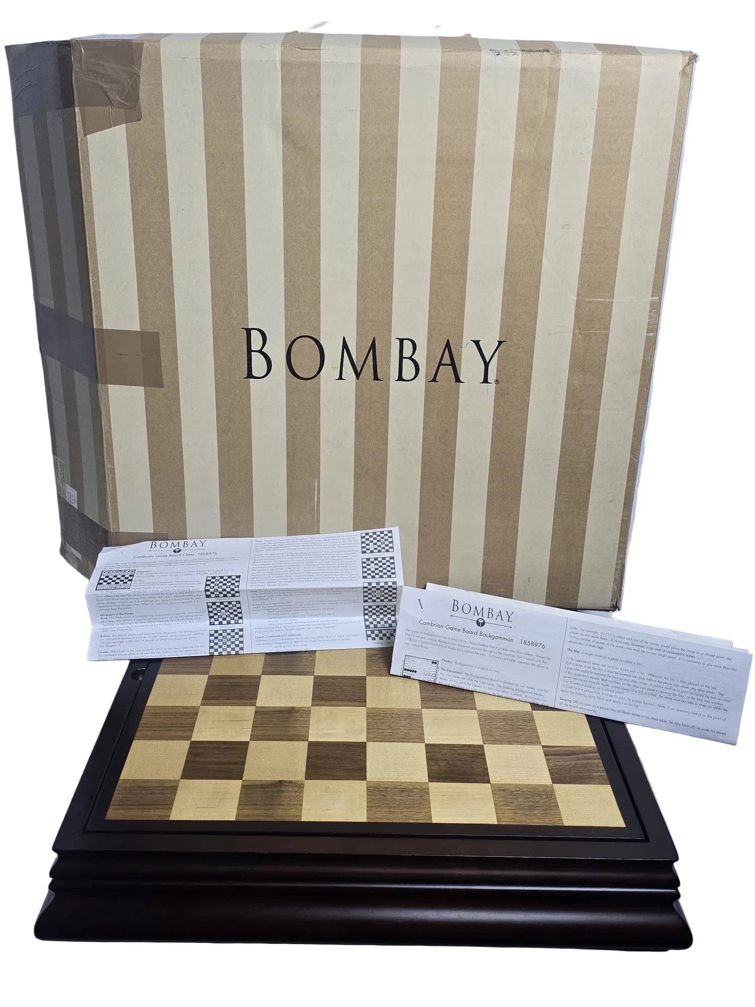 BOMBAY Luxury Chess & Backgammon Set