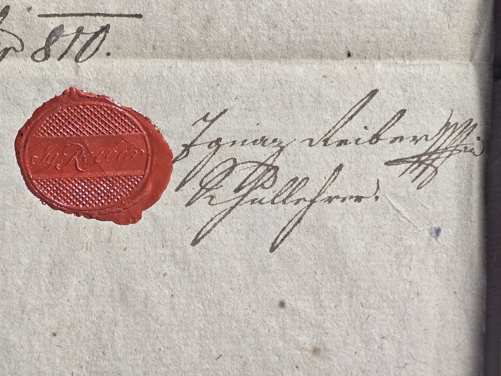 Kirchenquittung Rotsiegel Handschrift 1810