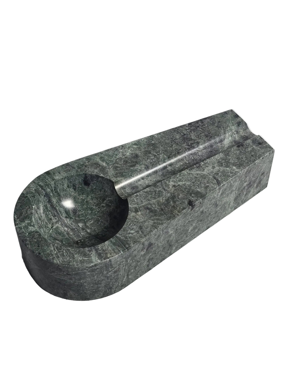 Vintage Green Marble Candle Holder