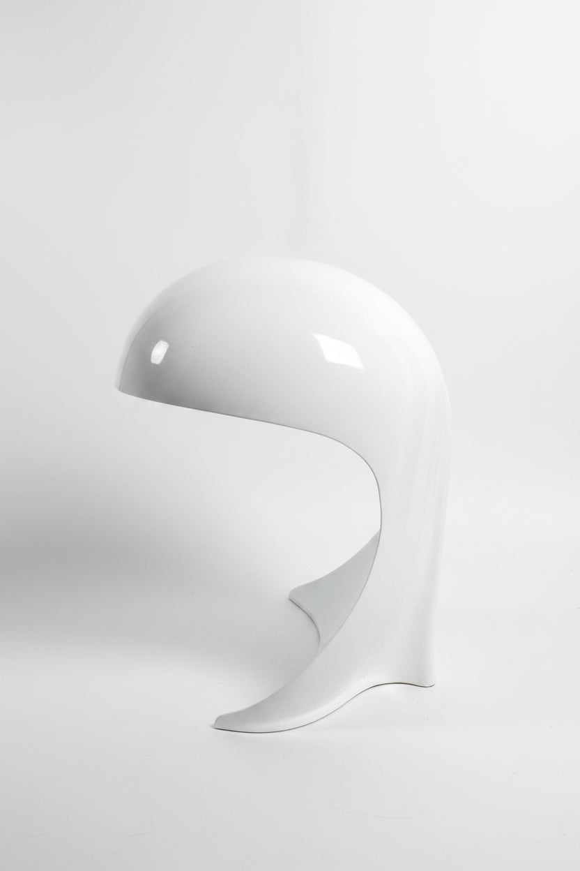Vintage Space Age Mushroom Table Lamp – White