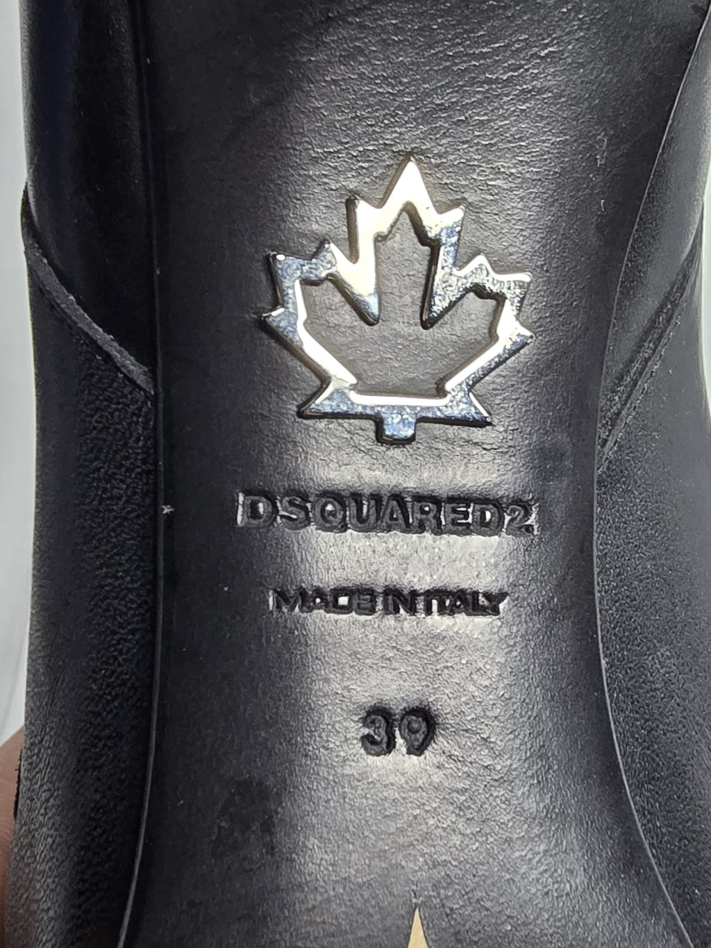 Dsquared2 Leder-Stiefeletten Cowboy-Style Stiletto Schwarz Gr. 39