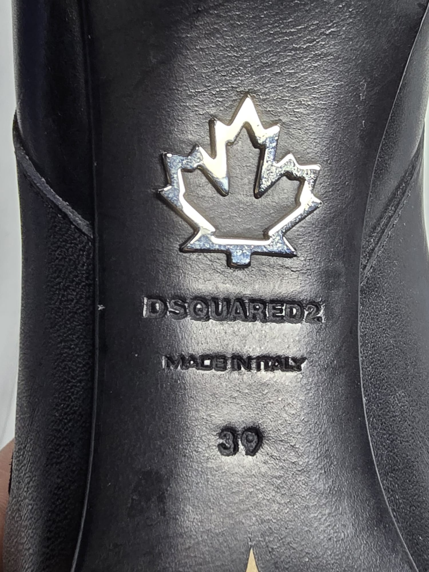 Dsquared2 Leder-Stiefeletten Cowboy-Style Stiletto Schwarz Gr. 39