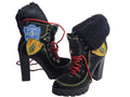 Dsquared2 "Canadian Edition" Shearling Plateau-Stiefeletten Schwarz