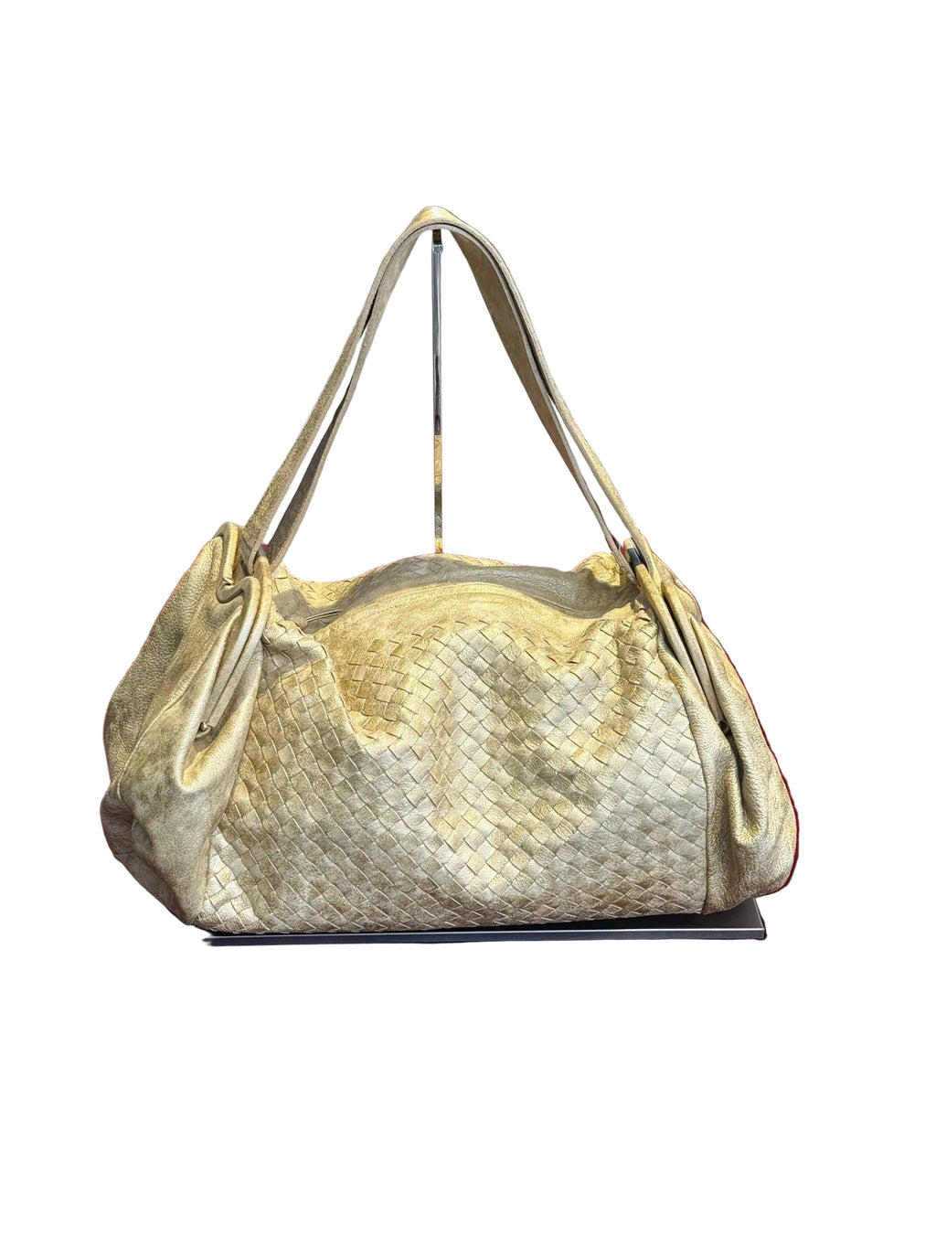 BV Intrecciato Shopper Gold